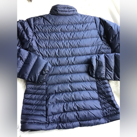 🏔Patagonia Down Sweater Jacket Full Zip Women Sz-Small Navy & Turquoise Quilted - Picture 9 of 12